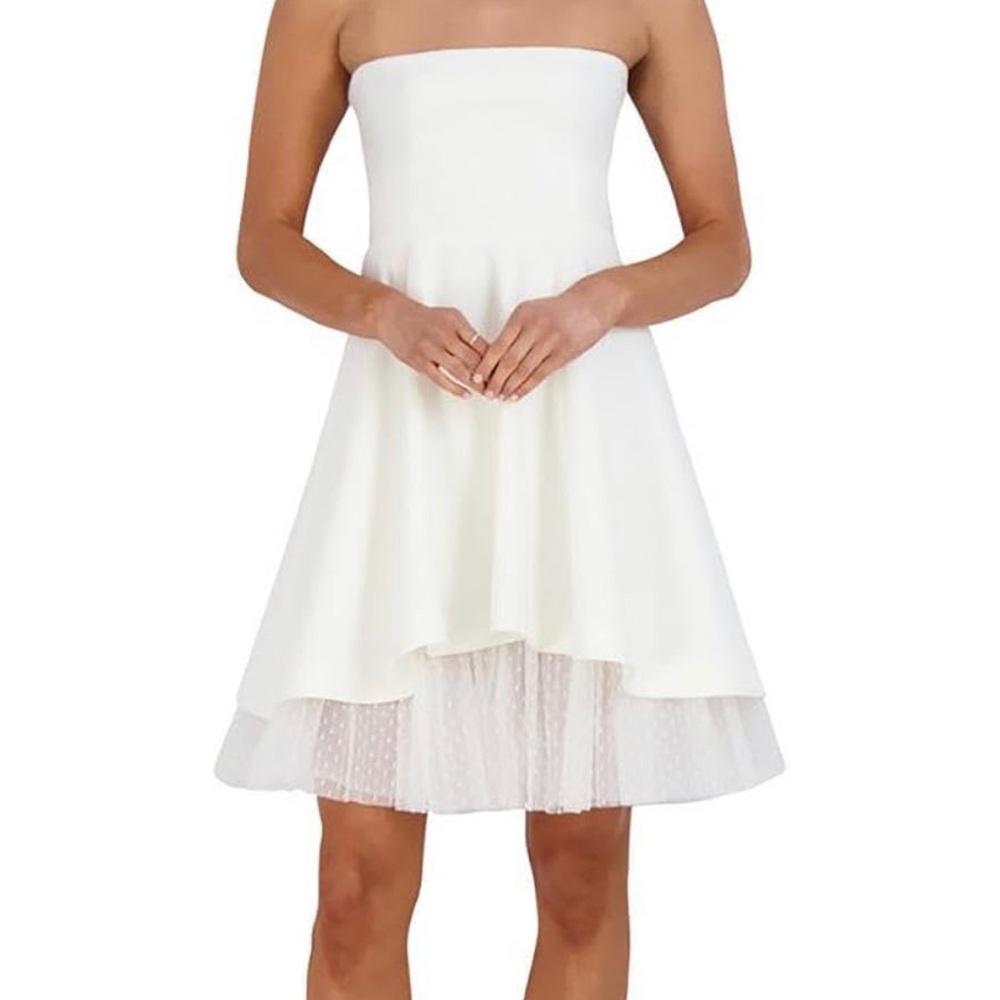 Bcbg Mazarin strapless short mini evening dress tule underskirt. Rehearsal dress
